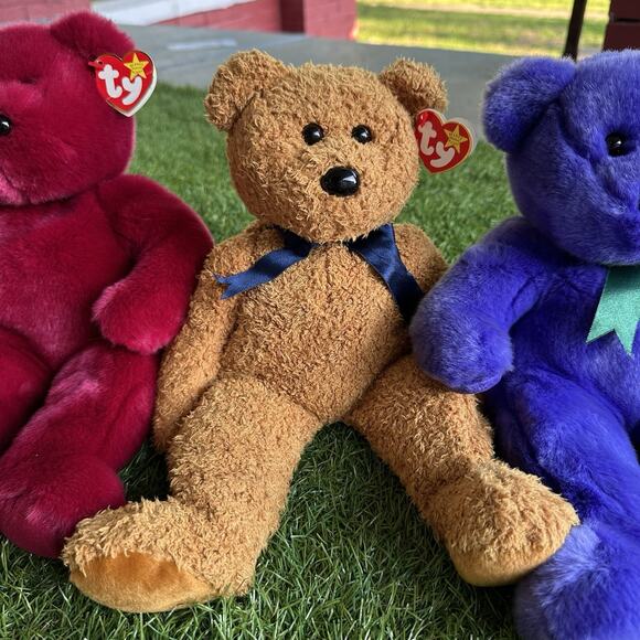 Ty Beanie Baby Buddy Plush Lot Of 6 Chubby 2 Fuzz‎ Cranberry Employee - Picture 7 of 16